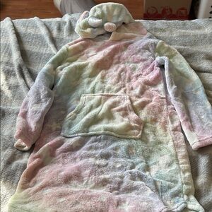 32 Degrees Kids Pastel Tie-Dye Hooded Robe